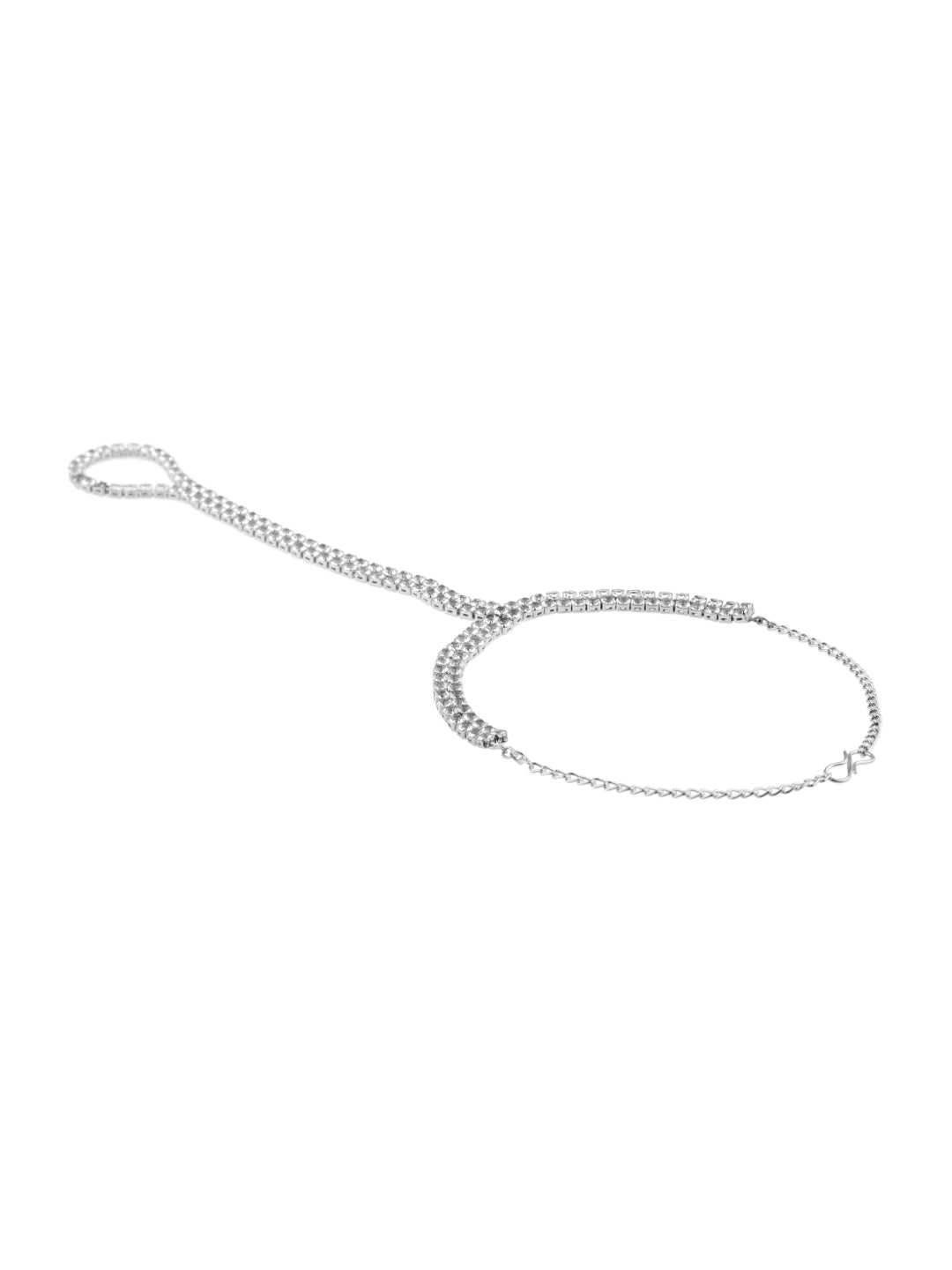 Silver Plated AD Layered Bracelet